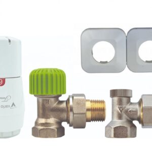 VARIO TERM komplet termostatyczny ECON kątowy (zaw.term. + głowica + zaw.powr.) 1/2" - obrazek 1