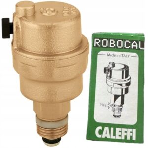 CALEFFI odpowietrznik automatyczny pionowy ROBOCAL do c.o. z zaworem stopowym fi15 502543 - obrazek 1