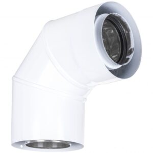 Spiroflex Kolano dwuścienne białe 90° 80/125 turbo