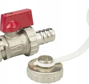 Zawór kulowy spustowy 1/2"niebieski/czerwony GOSHE - obrazek 1